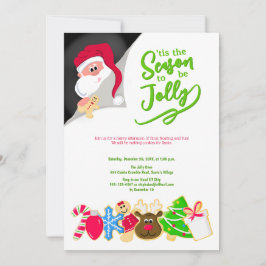 Invitación Navidades divertidos cocinan para Fiesta de Santa 