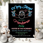 Invitación Navidades divertidos de Friendsmas Rótulo Litmas N<br><div class="desc">¡Feliz Navidad! Llamando a todos los amigos, compañeros de trabajo, vecinos o personal de oficina, celebremos a los Navidades de Friendsmas con este gracioso Neon Santa con maritinis. Barras de color neón en la parte trasera. ¡Ideal para un fiesta de cócteles de Navidades de vacaciones! Para realizar más cambios, vaya...</div>