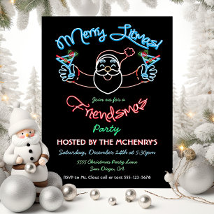 Invitación Navidades divertidos de Friendsmas Rótulo Litmas N