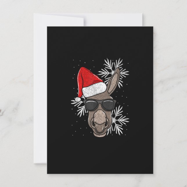 Invitación Navidades divertidos Donkey Lover (Anverso)