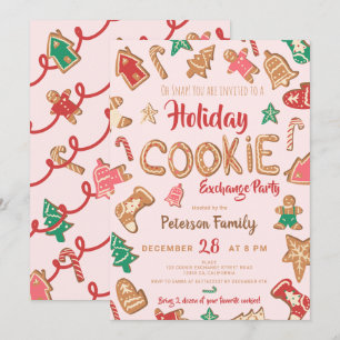 Invitación Navidades divertidos fiesta de intercambio de cook