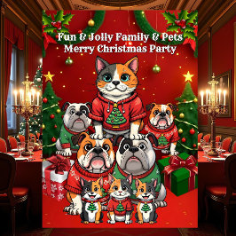Invitación Navidades divertidos Fiesta sudorosos perros gatos