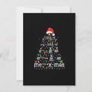 Invitación navidades divertidos navidad vestimenta matemática