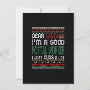 Invitación Navidades divertidos, soy una buena trabajadora de