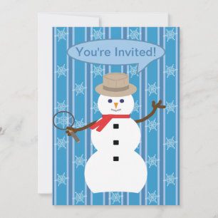 Invitación Navidades divertidos y entusiastas Detective Snowm