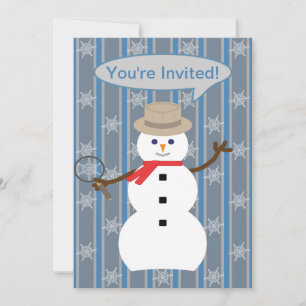 Invitación Navidades divertidos y entusiastas Detective Snowm