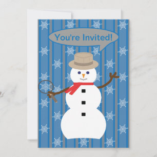 Invitación Navidades divertidos y entusiastas Detective Snowm