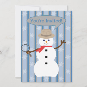 Invitación Navidades divertidos y entusiastas Detective Snowm