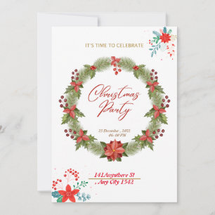 Invitación Navidades divertidos y felices Fiesta del Año Nuev