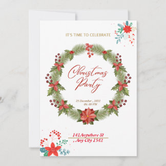 Invitación Navidades divertidos y felices Fiesta del Año Nuev