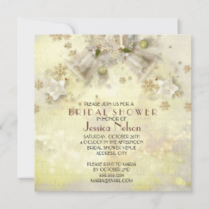 Invitación Navidades Ducha de Novias de la Campana de Oro