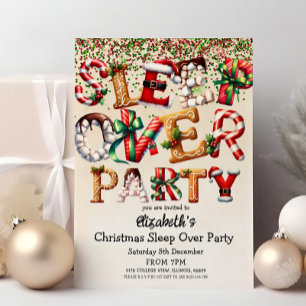 Invitación Navidades duermen en fiesta de cumpleaños