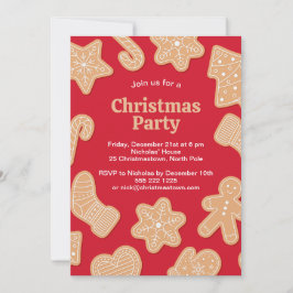 Invitación Navidades dulces Gingerbread Cookies
