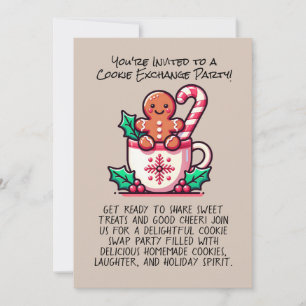 Invitación Navidades editables Personalizado Fiesta de Cookie