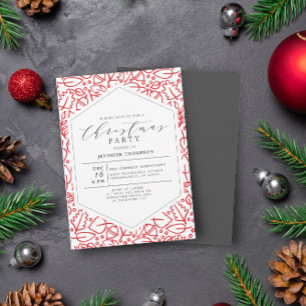 Invitación Navidades elegantes adornan fiesta de vacaciones r