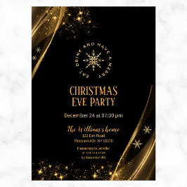 Invitación Navidades elegantes Eve Fiesta