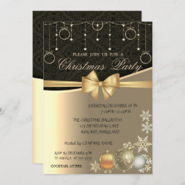 Invitación Navidades elegantes, Fiesta de Navidades corporati