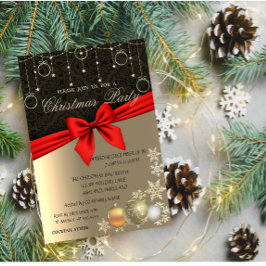 Invitación Navidades elegantes, Fiesta de Navidades corporati