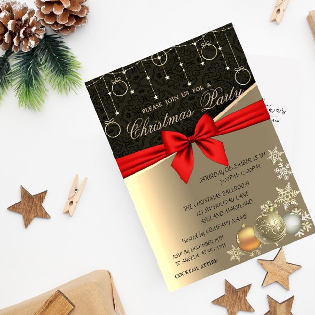 Invitación Navidades elegantes, Fiesta de Navidades corporati (Subido por el creador)