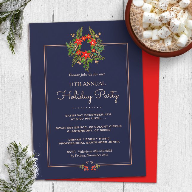 Invitación Navidades elegantes invitan a fiestas de feriado (Subido por el creador)