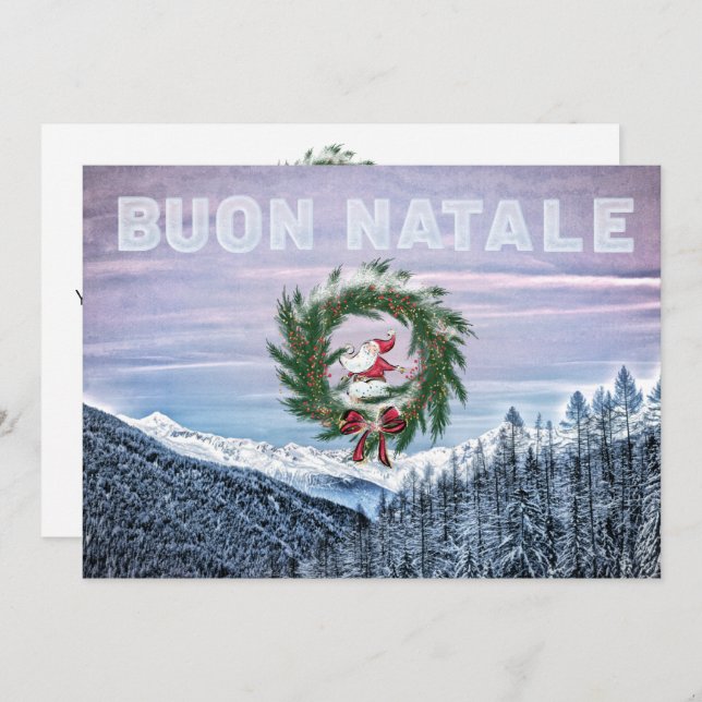 Invitación * Navidades en italiano de AP20 BUON NATALE (Anverso / Reverso)