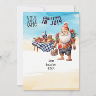 Invitación Navidades en julio con SANTA CLAUS Beach