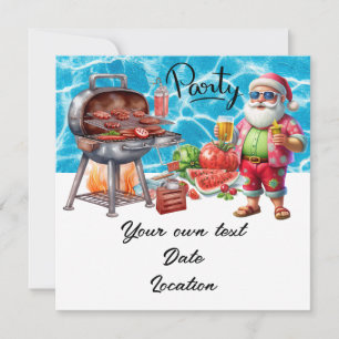 Invitación Navidades en julio con Santa en vacaciones en la p