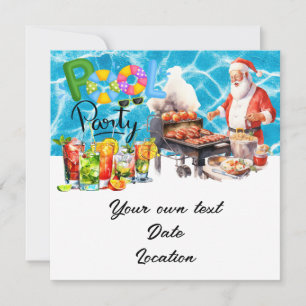 Invitación Navidades en julio con Santa en vacaciones en la p