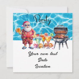 Invitación Navidades en julio con Santa en vacaciones en la p