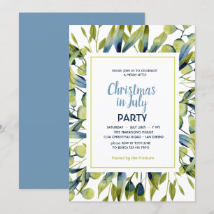 Invitación  Navidades en julio de Blue verde deja a Fiesta mo