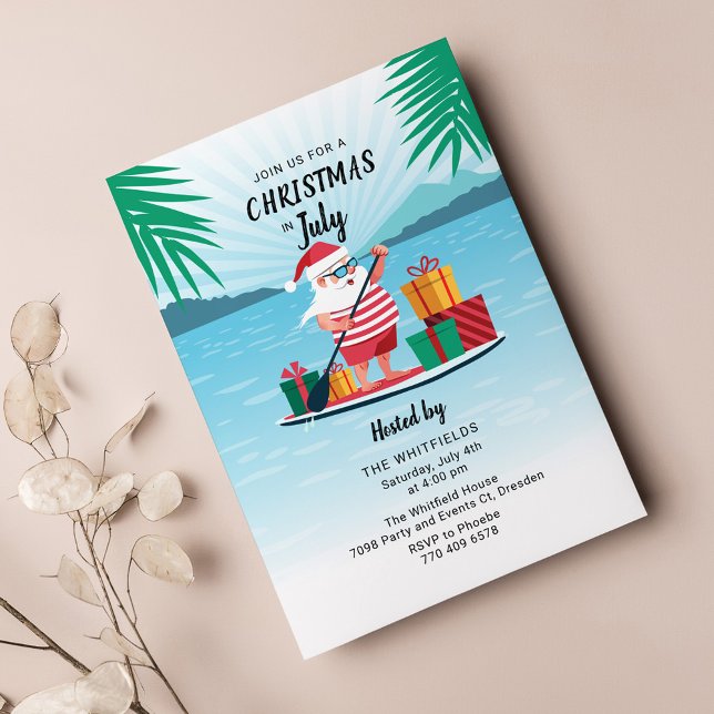 Invitación Navidades en julio Fiesta BBQ Beach (Subido por el creador)