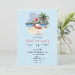 Invitación Navidades en julio Personalizado Empresa Nombre Fl