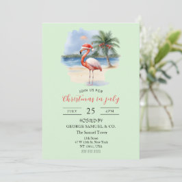 Invitación Navidades en julio Personalizado Empresa Nombre Fl