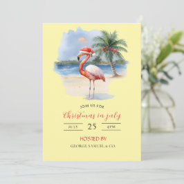 Invitación Navidades en julio Personalizado Nombre de la comp
