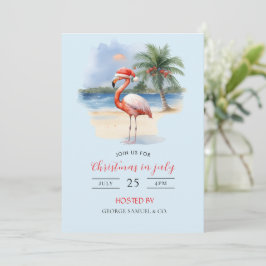 Invitación Navidades en julio Personalizado Nombre de la comp