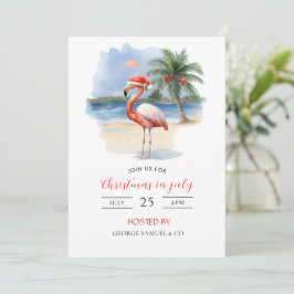 Invitación Navidades en julio Personalizado Nombre de la comp