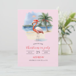 Invitación Navidades en julio Personalizado Nombre de la comp