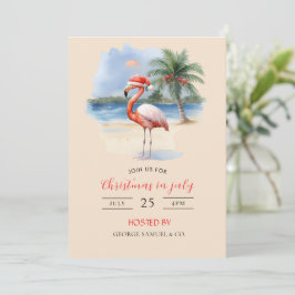 Invitación Navidades en julio Personalizado Nombre de la comp