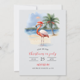 Invitación Navidades en julio Personalizado Nombre de la comp