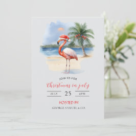 Invitación Navidades en julio Personalizado Nombre de la comp