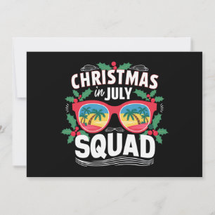Invitación Navidades En Julio Squad Sungafas Playa De Verano