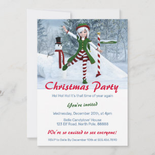 Invitación Navidades en un bosque de invierno