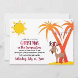 Invitación NAVIDADES EN VERANO Fiesta DE EE.UU.
