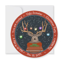 Navidades enredaderos iluminan suéter rojo feo