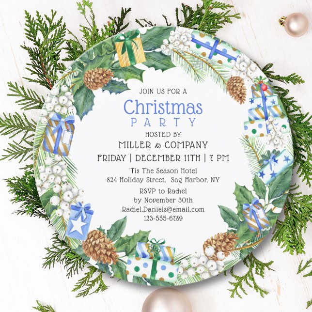 Invitación Navidades entregan Fiesta de Navidades corporativo (Subido por el creador)