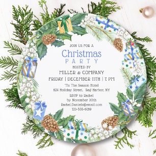 Invitación Navidades entregan Fiesta de Navidades corporativo