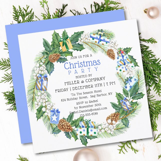 Invitación Navidades entregan Fiesta de Navidades corporativo (Subido por el creador)