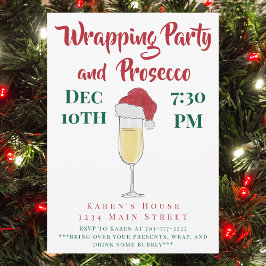 Invitación Navidades envolviendo a Fiesta y a las damas de Pr