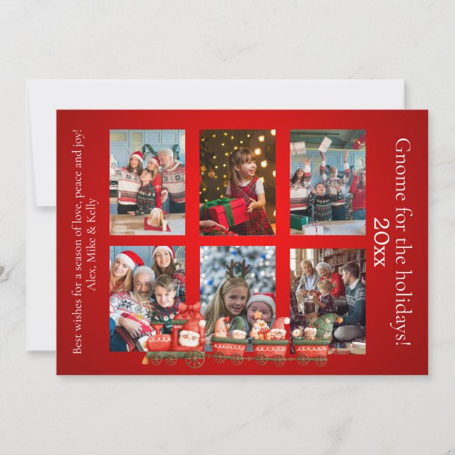 Invitación Navidades Escandinavos De Las Acuarelas Gnomes Fot (Anverso)