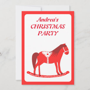 Invitación Navidades escandinavos Personalizado de caballos r